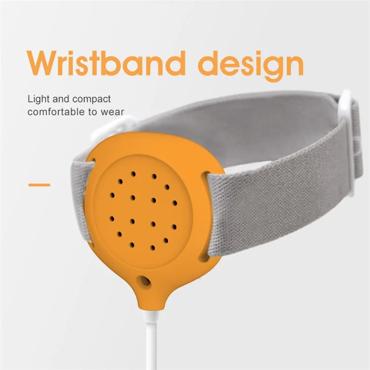 H-01A Magnetic Bettwetting Sensor Monitor for Kids Wired Night Pee Alarm with Sound and Vibration - Orange