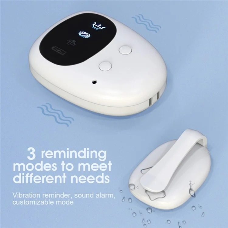 TXQ-02 Allarme Anti-Bagnamento Wireless Staccabile per Neonati / Anziani 3 Modi Sensore Notturno per Urina (Con Schermo Nero)
