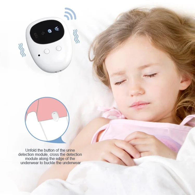 TXQ-02 Allarme Anti-Bagnamento Wireless Staccabile per Neonati / Anziani 3 Modi Sensore Notturno per Urina (Con Schermo Nero)