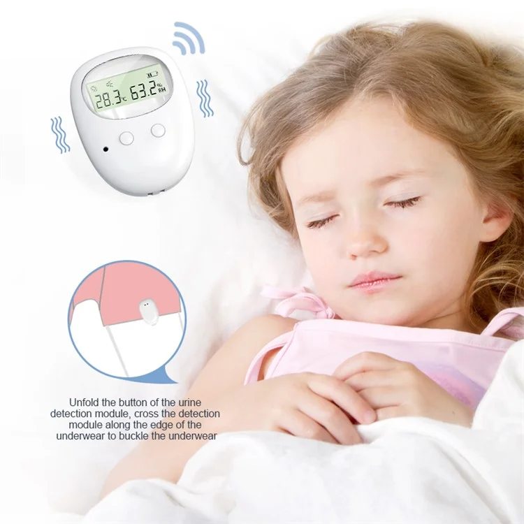 TXQ-01 Wireless Detachable Bedwetting Alarm for Infants  /  Elderly 3 Modes Nighttime Urine Sensor (With Display Screen)