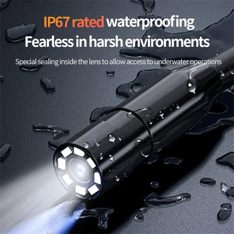 T40-AV 8mm Single Lens 2m Industrial Endoscope 4.3 Inch IPS Screen 1080P HD Handheld Inspection Camera