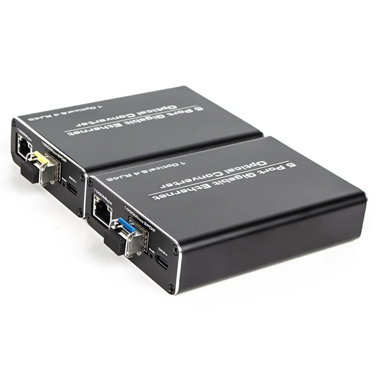 HW6 1 Fibra 4 Ethernet Modulo Transceiver Gigabit SFP con Trasmissione TX / RX 1.25G Modalità Singola su Fibra Singola Adattatore