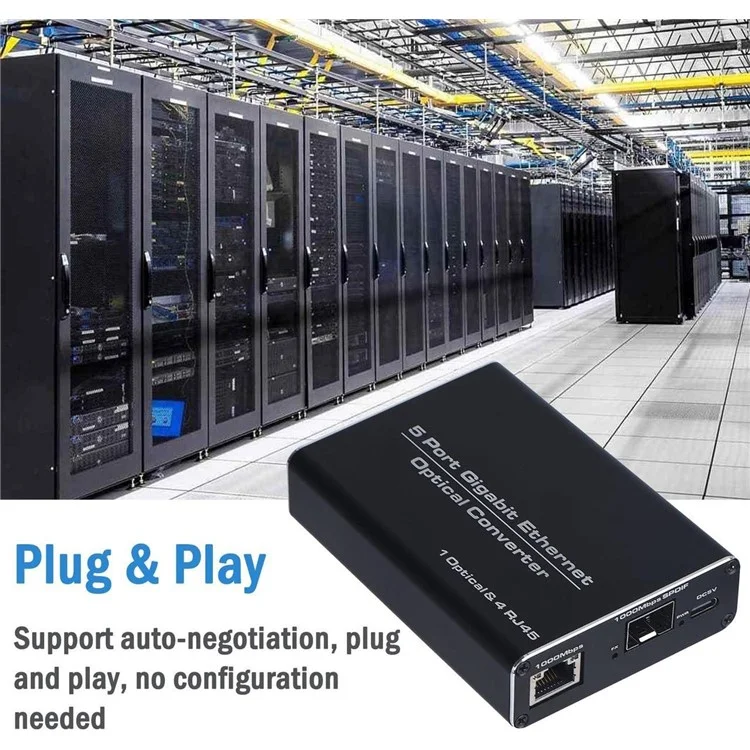 HW6 1 Fibra 4 Ethernet Modulo Transceiver Gigabit SFP con Trasmissione TX / RX 1.25G Modalità Singola su Fibra Singola Adattatore