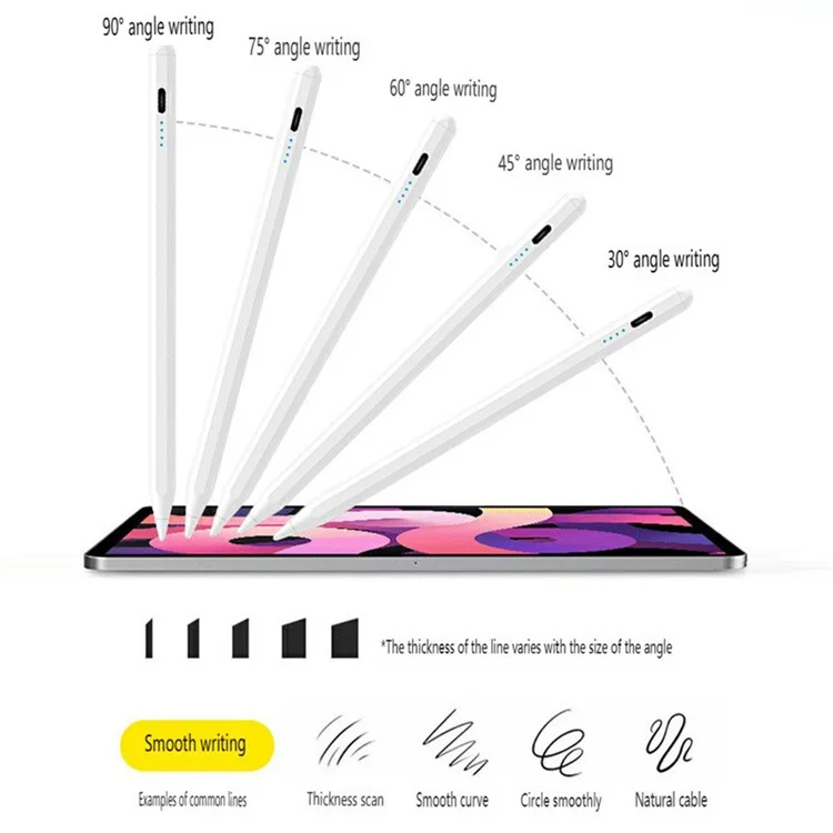 2259 Lápiz táctil activo para iPad Rechazo de palma Sensibilidad a la inclinación Accesorio magnético Lápiz para pantalla táctil