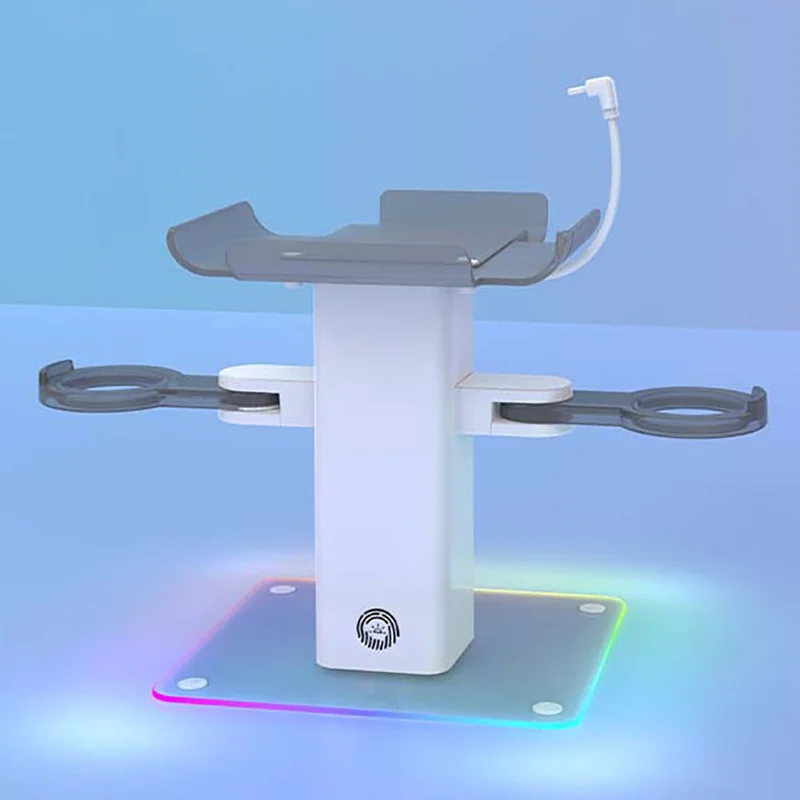 Aufbewahrungsständer für Meta Quest 3S / Quest 3 / Quest 2 VR-Headset Ladestation Controller Desktop-Organizer - Weiß