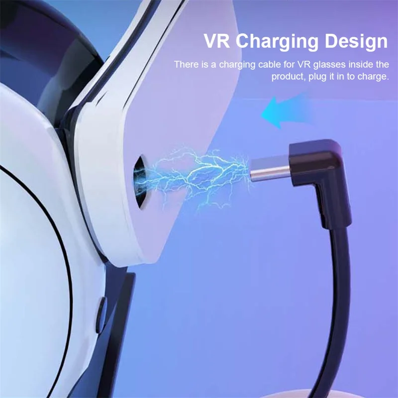 Aufbewahrungsständer für Meta Quest 3S / Quest 3 / Quest 2 VR-Headset Ladestation Controller Desktop-Organizer - Weiß