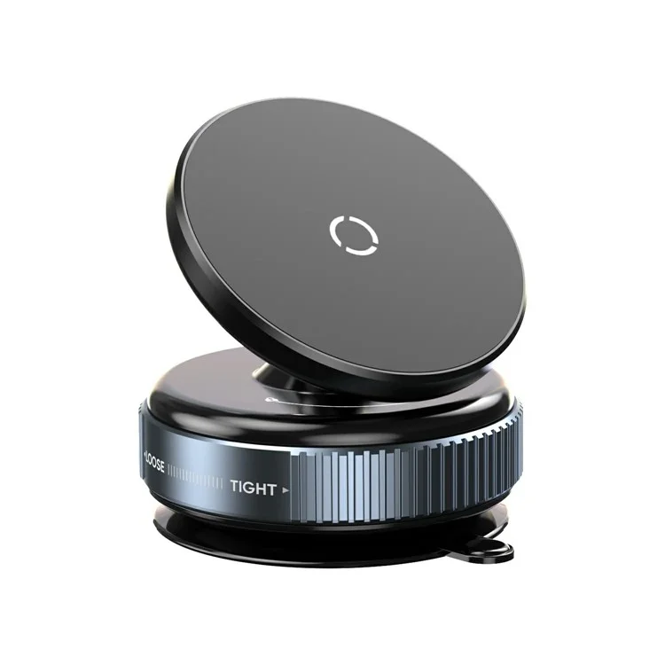 Vacuum Suction Magnetic Car Phone Holder Dashboard Windshield Suction Cup Phone Mount - Black