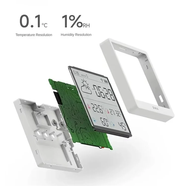 Capteur électronique de température et d'humidité XIAOMIYOUPIN DUKA TH3 WiFi Horloge intelligente Thermomètre hygromètre numérique