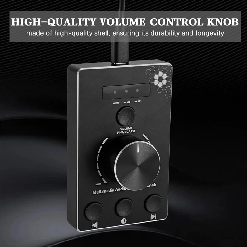 U8 Multimedia Volume Control Knob for Mac / Win 10 / 8 / 7 Aluminum Alloy Audio Adjuster with Mute Function