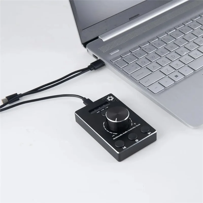 U8 Multimedia Volume Control Knob for Mac / Win 10 / 8 / 7 Aluminum Alloy Audio Adjuster with Mute Function