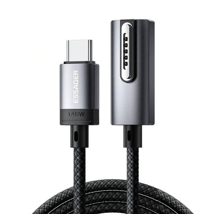 ESSAGER ES-X69 Cavo di ricarica magnetico da 2m per MacBook Pro / Air USB-C compatibile con Magsafe 3 140W Cavo di ricarica rapida