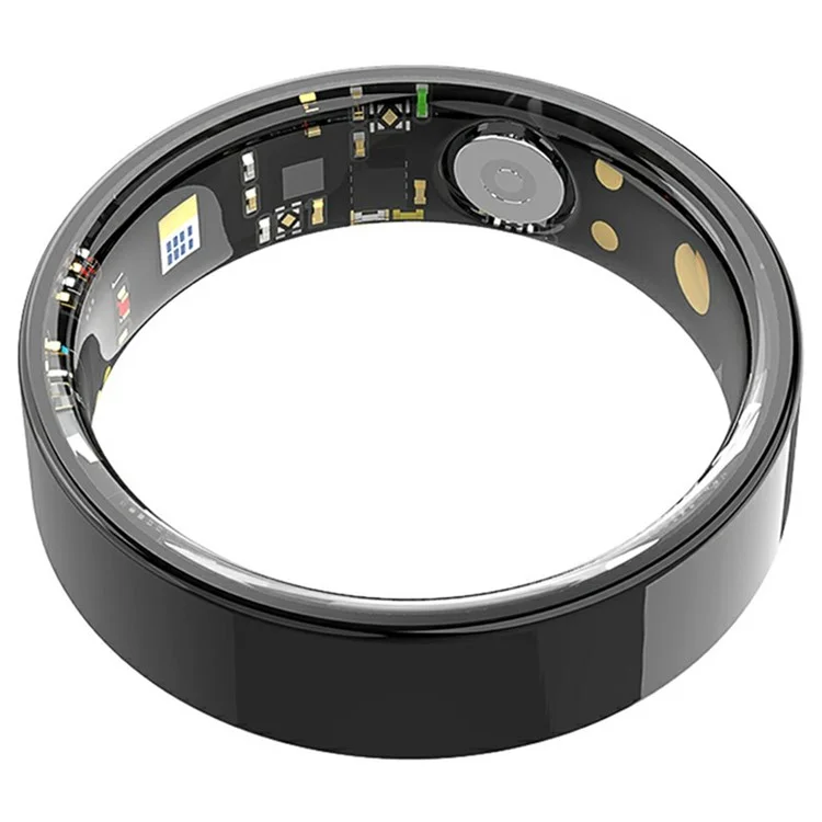 TK5 Smart Ring Health Tracker Waterproof Heart Rate Blood Oxygen Sleep Monitor with Charging Case - Black / Size 8