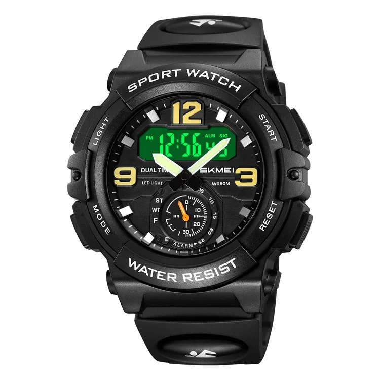 Relógio Esportivo Digital SKMEI 2341 com Design Camuflado, à Prova d'Água e Luz de Fundo LED - Preto