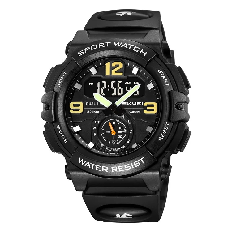 Relógio Esportivo Digital SKMEI 2341 com Design Camuflado, à Prova d'Água e Luz de Fundo LED - Preto