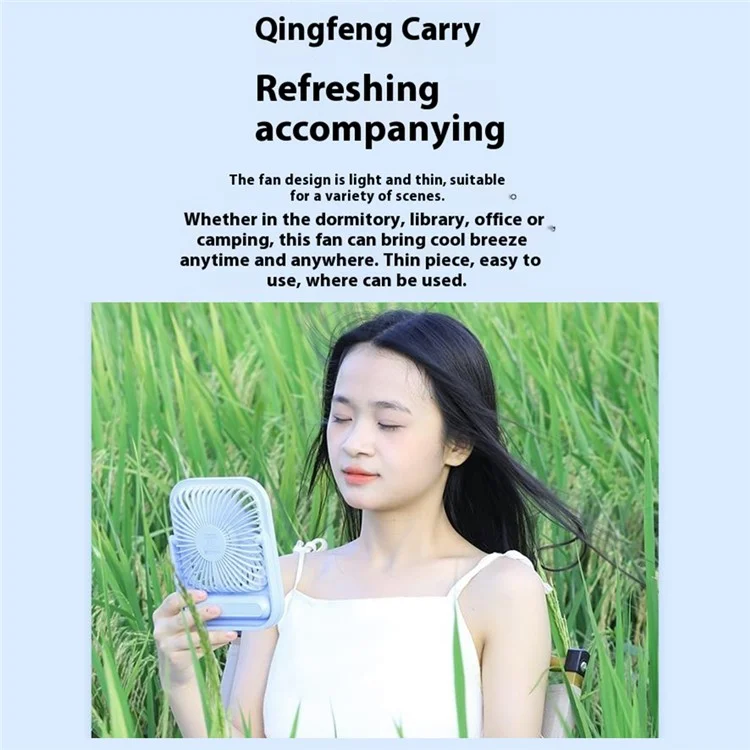 YOOBAO Y-F01P Portable Mini Fan 10000mAh Battery Powered 3 Speed Cooling Fan for Home / Travel Use - Blue