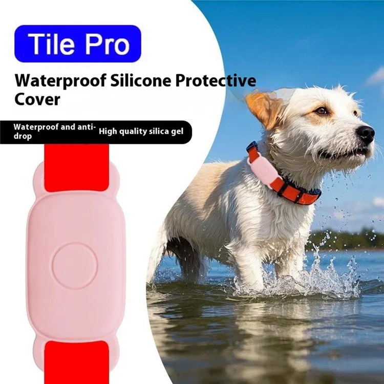 For Tile Pro (2024) Case Anti Drop Pet Tracker Silicone Protective Cover - Grey
