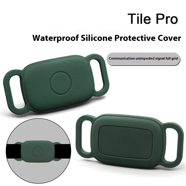 For Tile Pro (2024) Case Anti Drop Pet Tracker Silicone Protective Cover - Pink