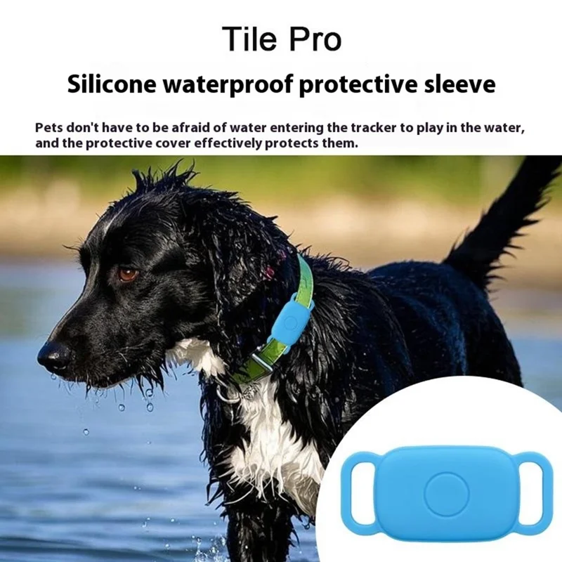 For Tile Pro (2024) Case Anti Drop Pet Tracker Silicone Protective Cover - Purple