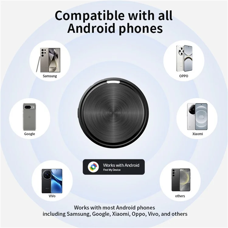 F8 Global Positioning Bluetooth-kompatibler Tracker Schlüsselfinder für Haustiere / Geldbörse / Fahrrad Verlustschutz-Locator - Schwarz