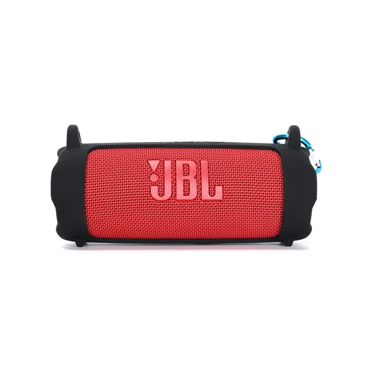 Capa de Silicone para Alto-falante JBL Flip 7 com Alça de Ombro / Mosquetão - Preto