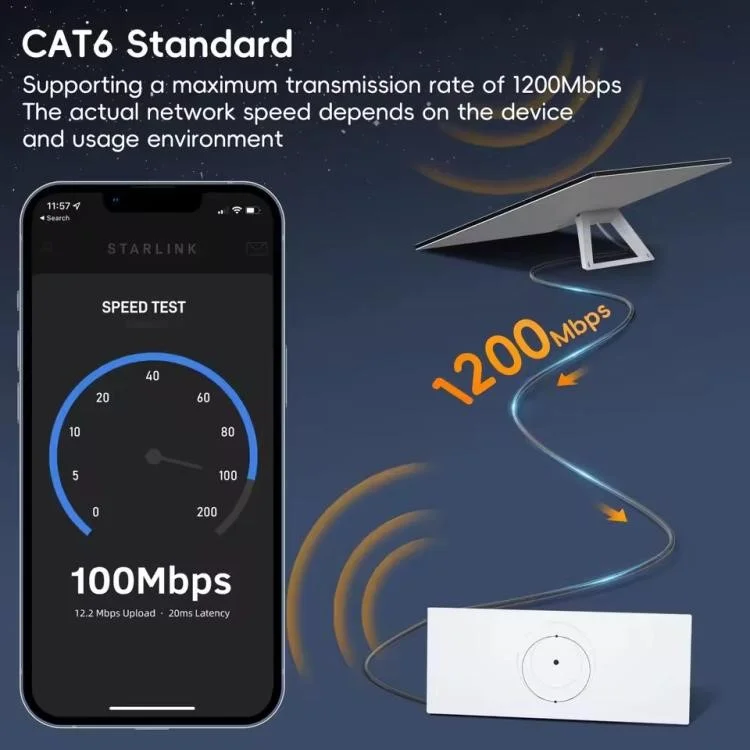 ONTEN SL301 Starlink Gen 3 Cable 10m 1000Mbps High-Speed Satellite Internet Extension Cable for Starlink V3