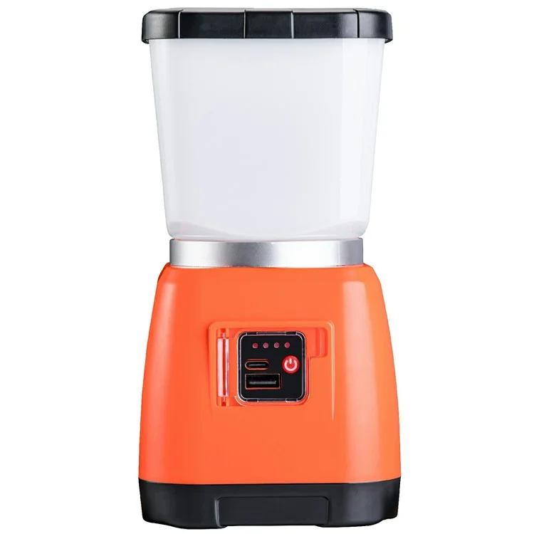 RD269 Multifunction Hand Crank Camping Lantern 3W LED Flashlight Emergency Phone Charger - Orange