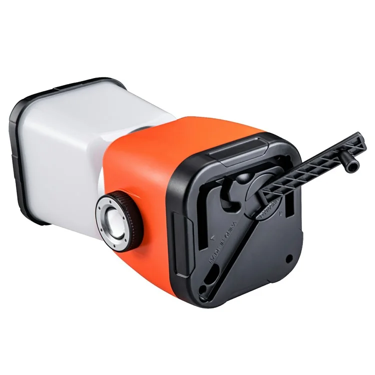 RD269 Multifunction Hand Crank Camping Lantern 3W LED Flashlight Emergency Phone Charger - Orange