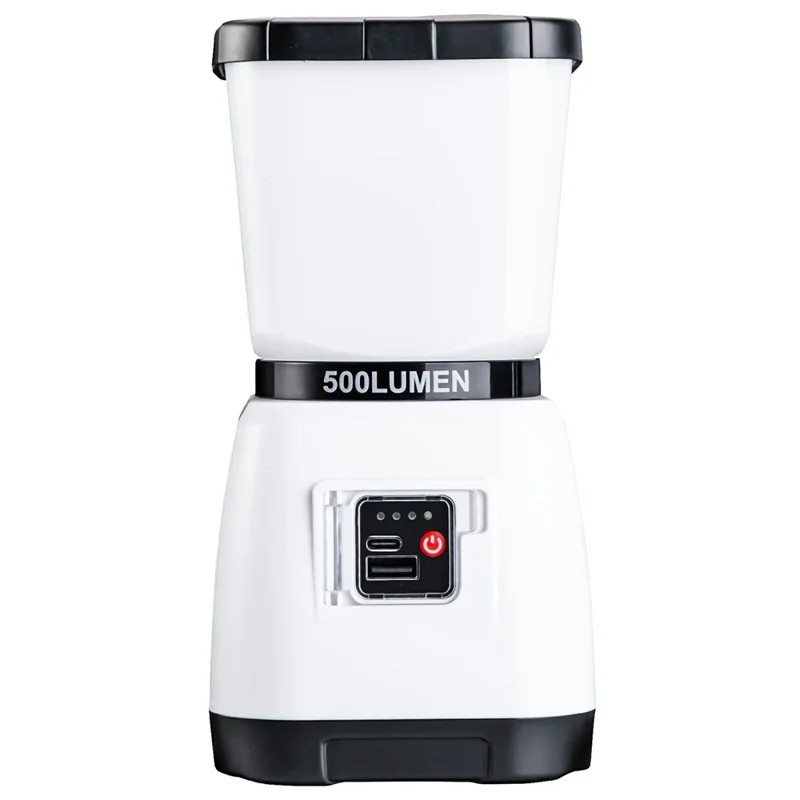 RD269 Multifunction Hand Crank Camping Lantern 3W LED Flashlight Emergency Phone Charger - White