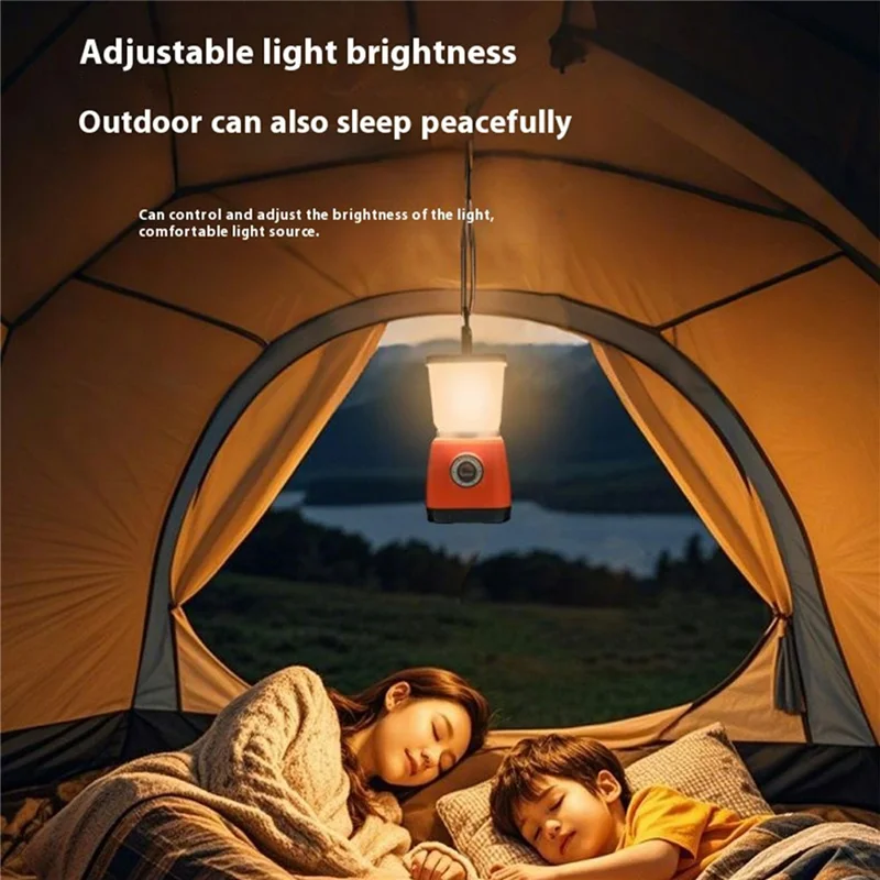 RD269 Multifunction Hand Crank Camping Lantern 3W LED Flashlight Emergency Phone Charger - White