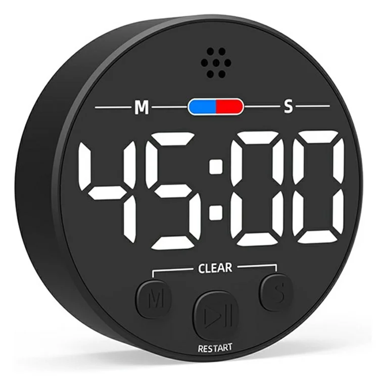 GL320 LLR109 Magnetic LED Timer Digital Display Countdown Clock for Kitchen Baking Timing Tool - White