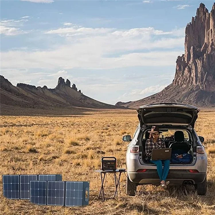 EYONGPV EYF60-20SP3 Cargador Solar para Smartphones de 60W con Carga Súper Rápida Plegable para Exteriores - Negro