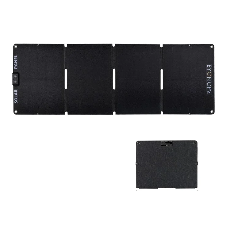 EYONGPV EYA55-23SP4 Foldable Solar Panel Charger for Phone Devices 55W Super Fast Charging Outdoor Power Bank - Black