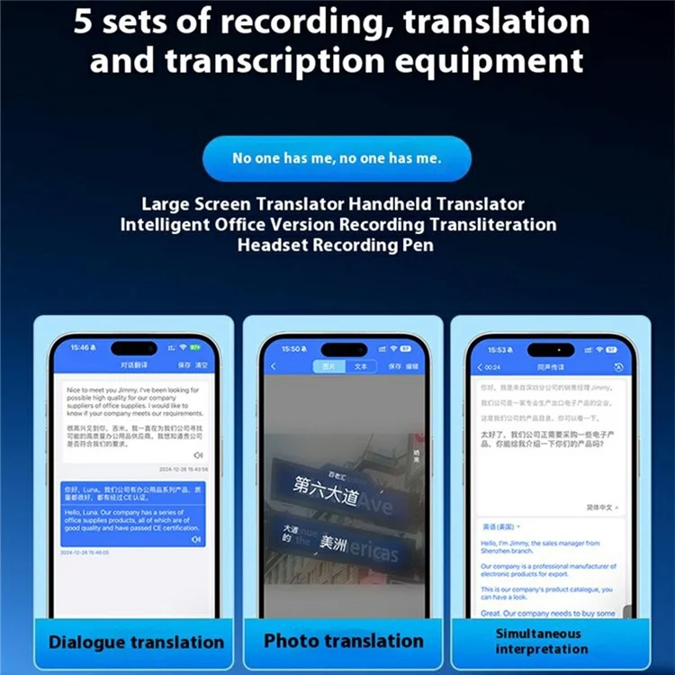 T1 AI Translator Device Multi Language Translation Simultaneous Interpreter Compatible with MagSafe