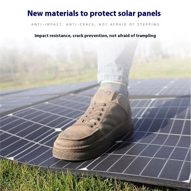 Painel Solar Dobrável EYONGPV EYF300-18M6 de 300W, Monocristalino para Carregamento Externo, Ideal para Camping e RV - Preto 18V