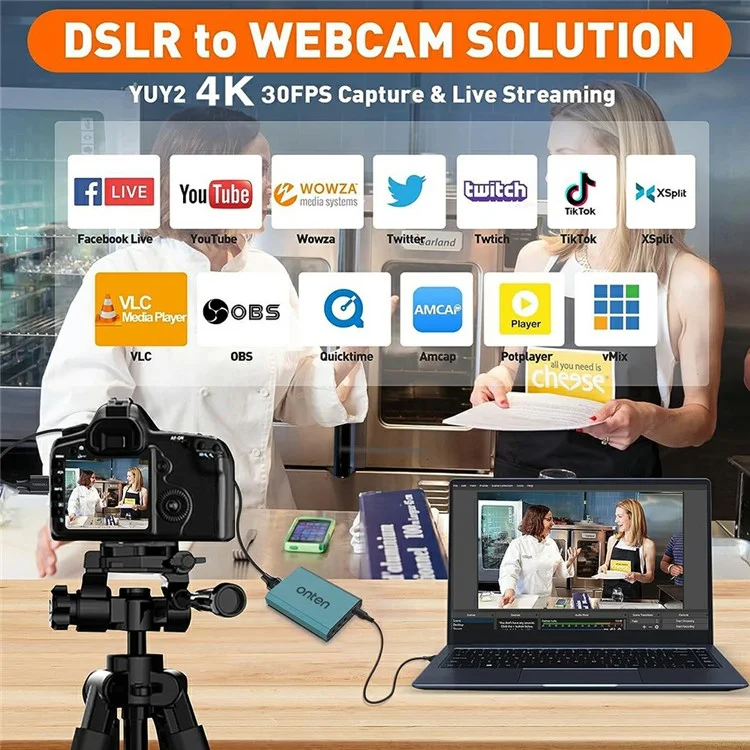 ONTEN OTN-332 4K 30FPS Videofang-Karte HD Ein- und Ausgang 3,5mm Audio Ein- und Ausgang Adapter