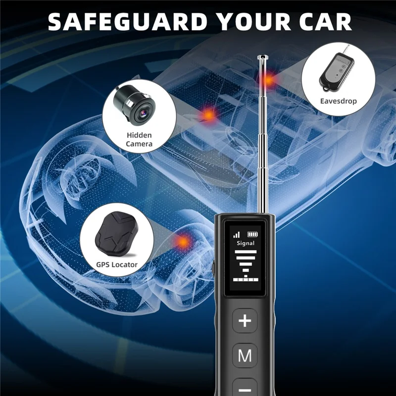 T1 Anti Spy Camera Detector with Screen Multifunction Signal Scanner RF Finder for Hidden Camera GPS Tracker