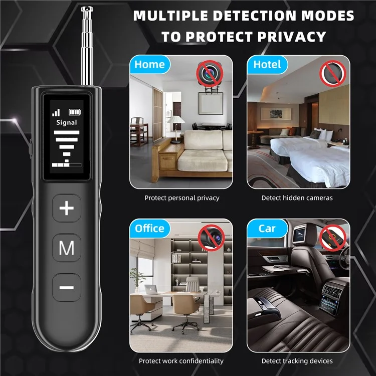 T1 Anti Spy Camera Detector with Screen Multifunction Signal Scanner RF Finder for Hidden Camera GPS Tracker