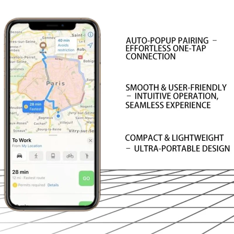 F08 Android Tracker Anti-Lost Finder Global Tracking Locator for Car Wallet Key Luggage Bag - Black