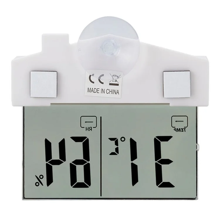TS-H220 Higrómetro Digital Termómetro con Ventosa Multiusos para Control de Temperatura y Humedad