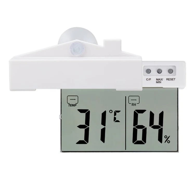 TS-H220 Higrómetro Digital Termómetro con Ventosa Multiusos para Control de Temperatura y Humedad