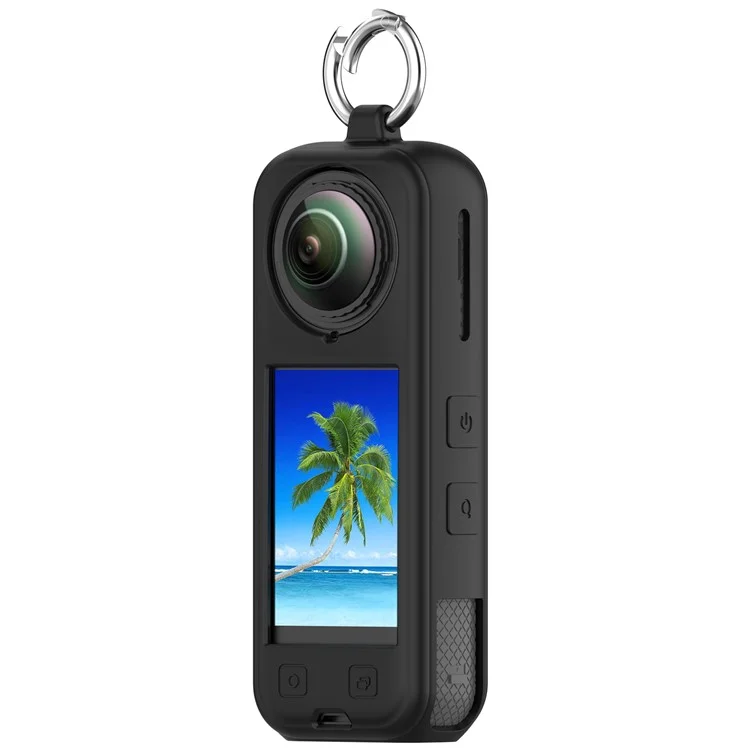 For Insta360 X5 Protective Case Shockproof Camera Silicone Cover Housing Shell - Black
