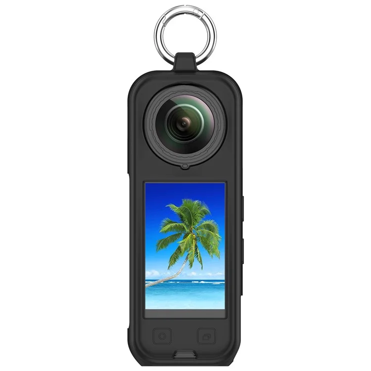 For Insta360 X5 Protective Case Shockproof Camera Silicone Cover Housing Shell - Black