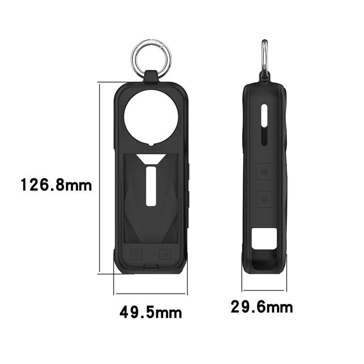 For Insta360 X5 Protective Case Shockproof Camera Silicone Cover Housing Shell - Black