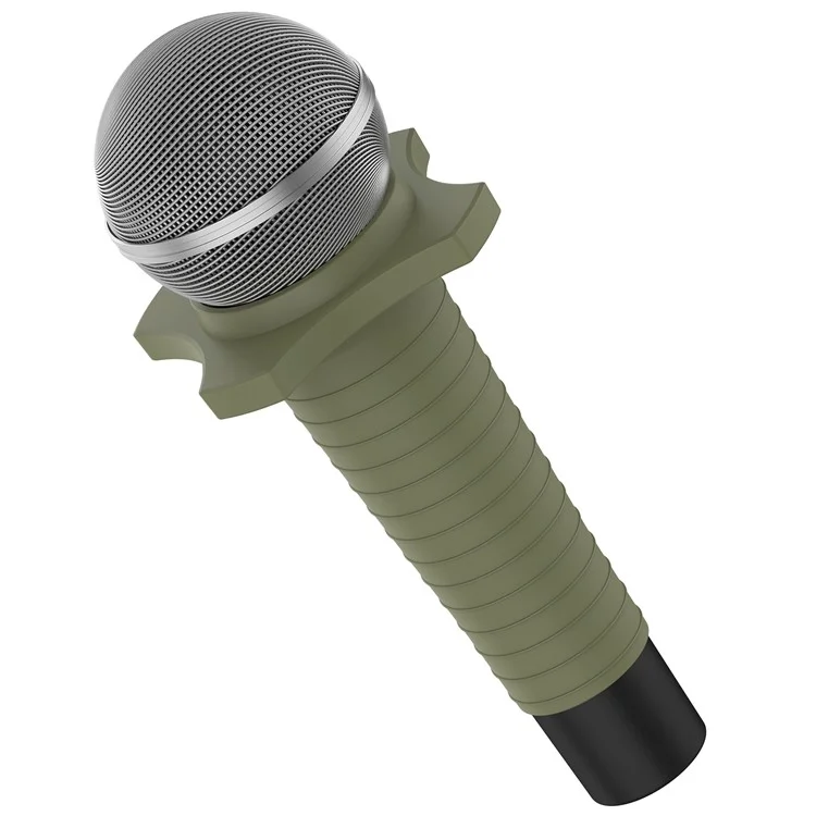 For Shure SM58 Microphone Silicone Case Mic Shield Protective Cover - Army Green