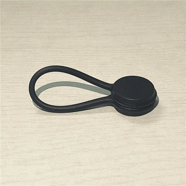 Magnetic Cable Winder Earphone Cord Organizer Silicone Wire Holder - Black