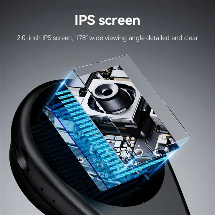 Microscopio Digital Portátil de 368 500X de Aumento, Pantalla IPS de 2 Pulgadas para Inspección y Reparación - Negro
