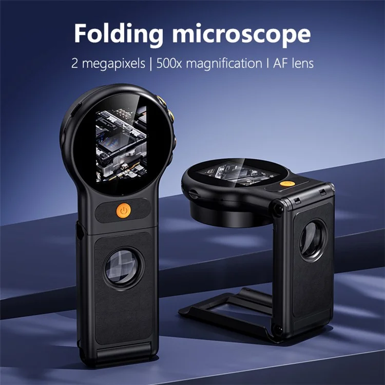 379 Handheld 500X Magnification HD Digital Microscope for Children Science Experiments Repair Soldering
