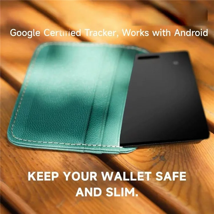 K2 Tracker Portatile Certificato Google in Stile Carta per Posizionamento Globale - Localizzatore Anti-Smarrimento per Animali Domestici - Nero