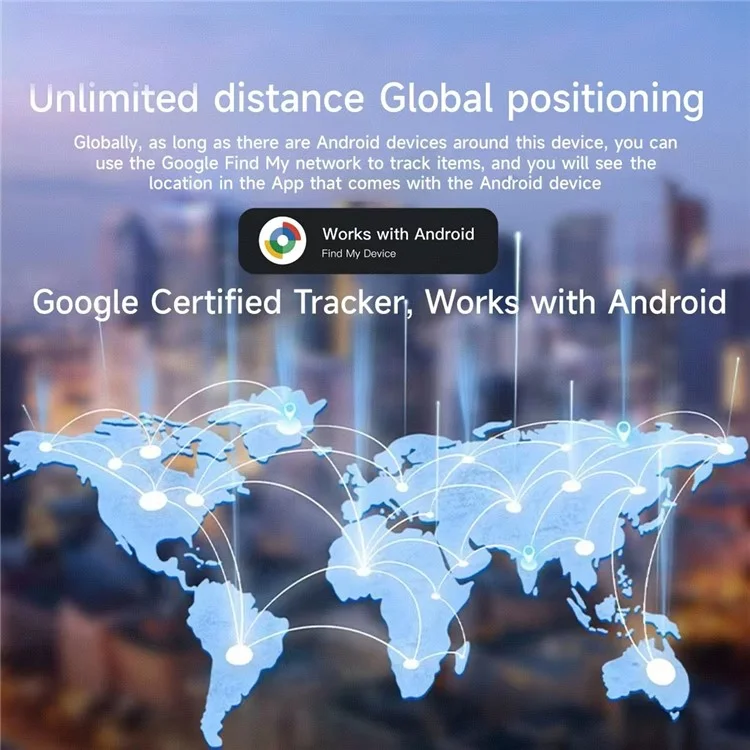 K2 Tracker Portatile Certificato Google in Stile Carta per Posizionamento Globale - Localizzatore Anti-Smarrimento per Animali Domestici - Nero