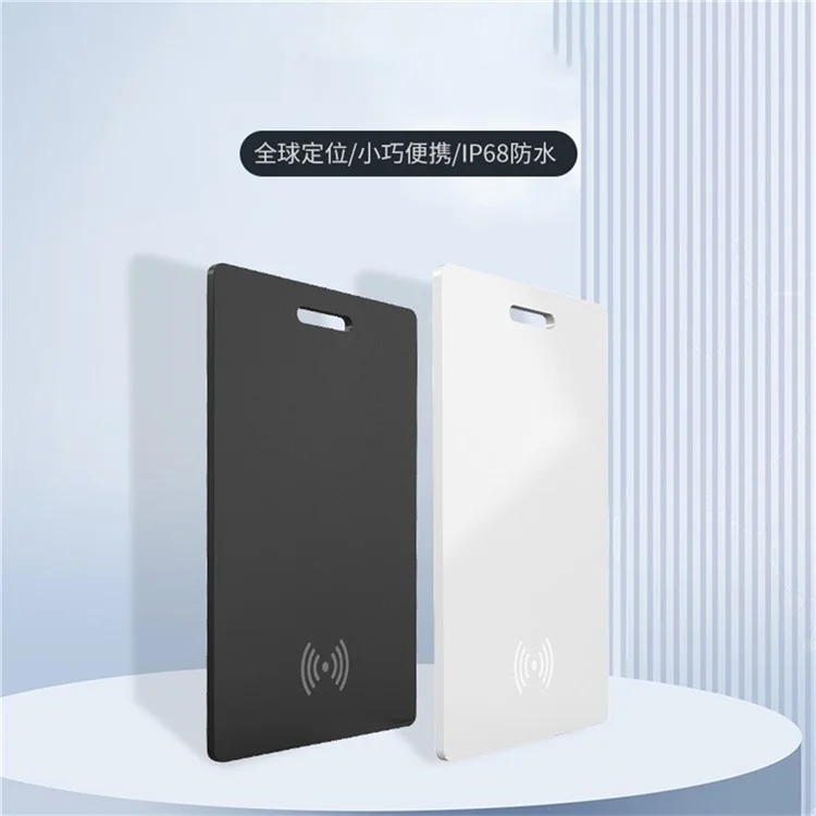 K2 Tracker Portatile Certificato Google in Stile Carta per Posizionamento Globale - Localizzatore Anti-Smarrimento per Animali Domestici - Nero